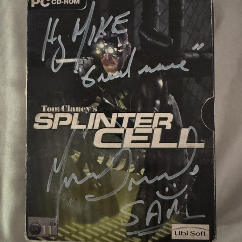 Splinter Cell PC Big Box signed by Sam Fischer like new