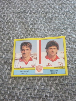Αυτοκόλλητο Panini Ελληνικό Ποδόσφαιρο 1995 Γκριλλας/Τσιώλης Πανηλειακός #446 καινούργιο