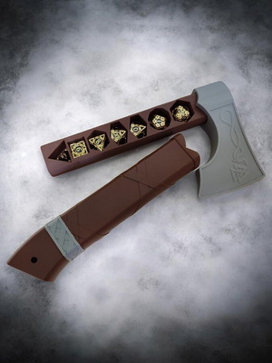 DND Dice Holder Viking Axe new with velvet lining