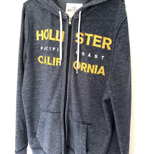 Hollister hoodie jacket blue like new, size L