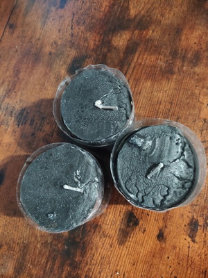 Set of three unscented candles new
