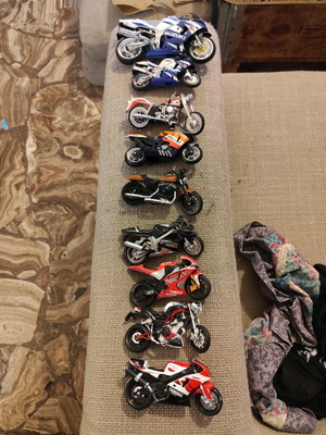 Miniature motorcycles used, scale 1:18, various models
