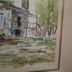 Signed painting like new with frame 43x36