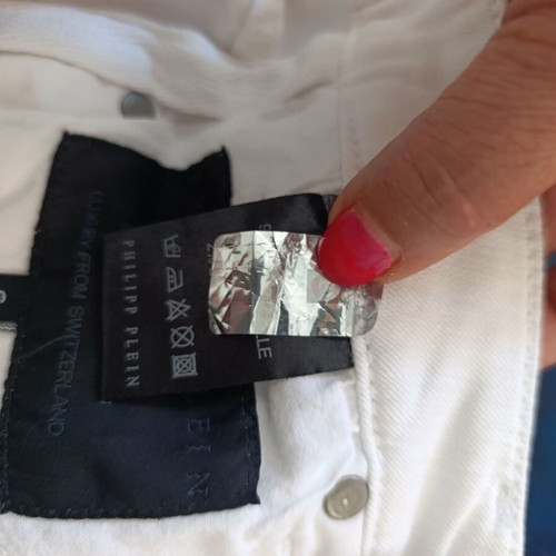 Philipp Plein white shorts with stones, size S