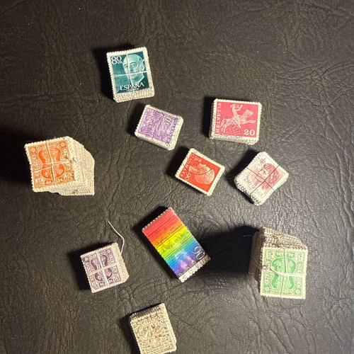 Stamp collection new, 10 bundles (~1000 pieces) from Switzerland, Denmark, Spain, India