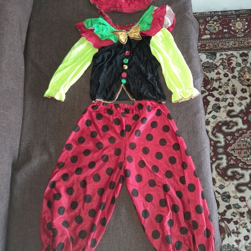 Clown costume carnival like new for 3-4 years old