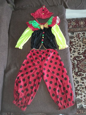 Clown costume carnival like new for 3-4 years old