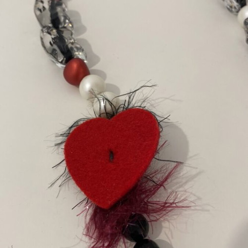 Handmade necklace with heart like new