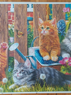 Framed puzzle like new, dimensions 0.50x0.70 m