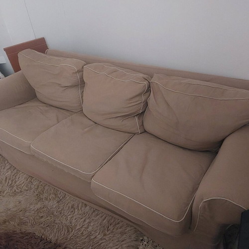 EKTORP IKEA sofa set with beige covers like new