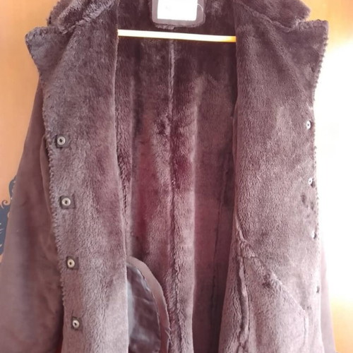 Brown Suede Shearling Jacket size XL like new
