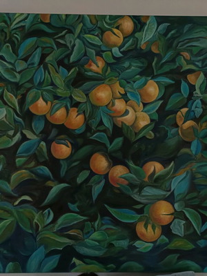 Oil painting oil on canvas 90x90 like new
