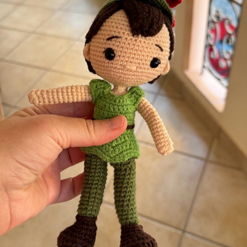 Peter Pan and Tinkerbell Amigurumi Crochet Dolls new