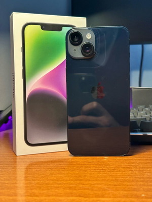 iPhone 14 128GB σαν καινούργιο, 100% υγεία μπαταρίας, μαύρο