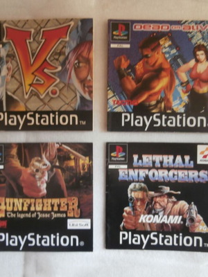 PS1 game manuals and booklets in Greek, English and other languages