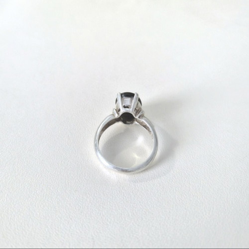 Silver S9.25 ring with onyx