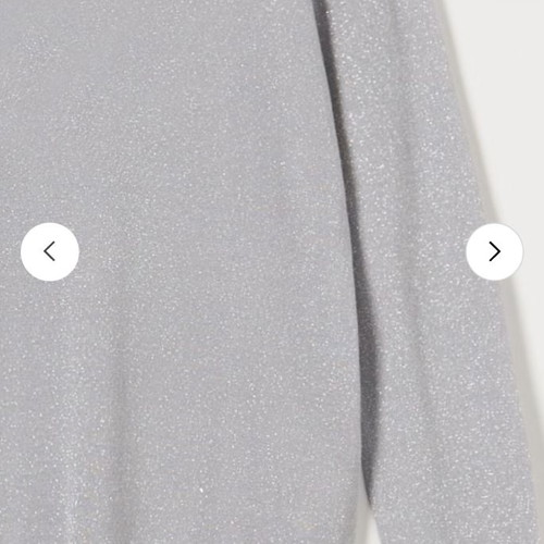 Silver thin long-sleeve blouse small new with tag