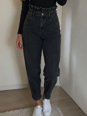 Calliope women's elastic jeans size M like new black and gray