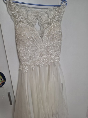 Evening dress new, white, sizes S and M