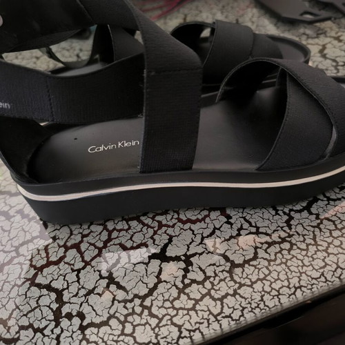 Calvin Klein black sandals used, size 38