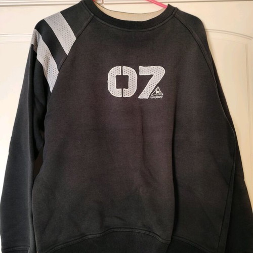 Men's sweatshirt used, size L, black and gray
