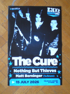 The Cure original αφίσα συναυλίας Αθήνα 2026 τρίτη έκδοση σαν καινούργιο