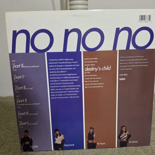 Destiny's Child No No No vinyl used, 6 remixes