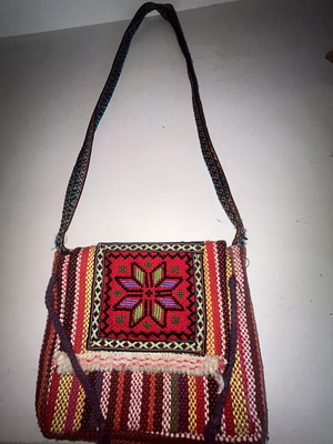 Handmade shoulder bag like new, multicolored