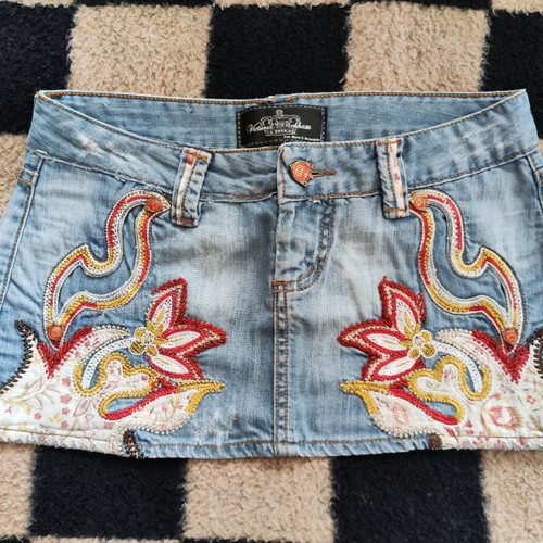 Victoria Beckham blue denim skirt used women's