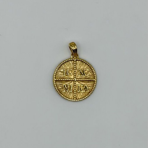 Gold 9K Double-Sided Konstantinato Pendant New
