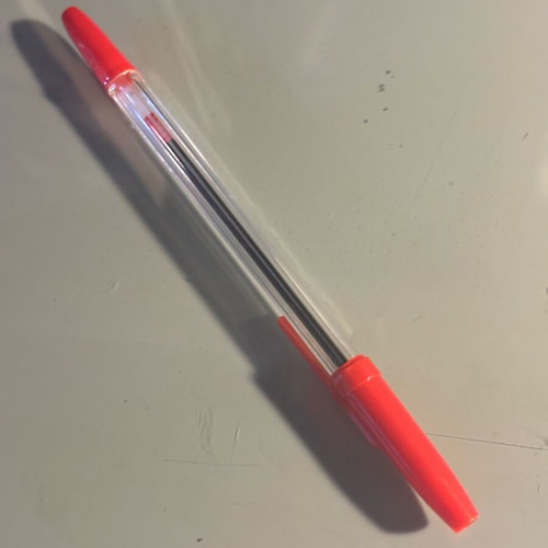 Set of 6 blue pens with gift red pen new