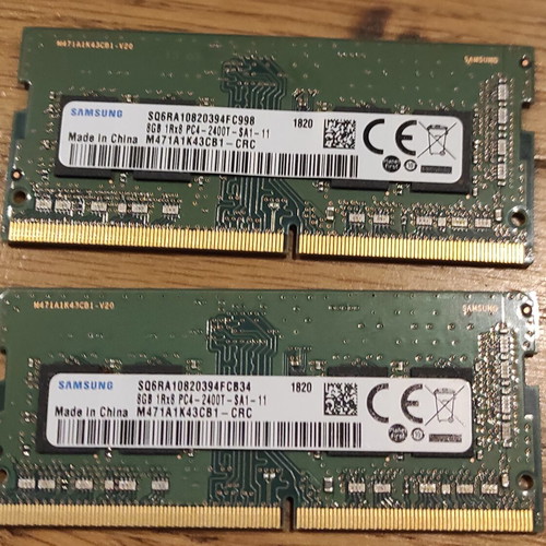 Samsung 2 x 8GB PC4 2400T sodimm used