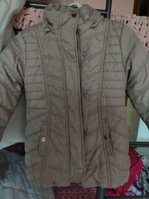 Mayoral jacket used, size 110 cm, gray and gold