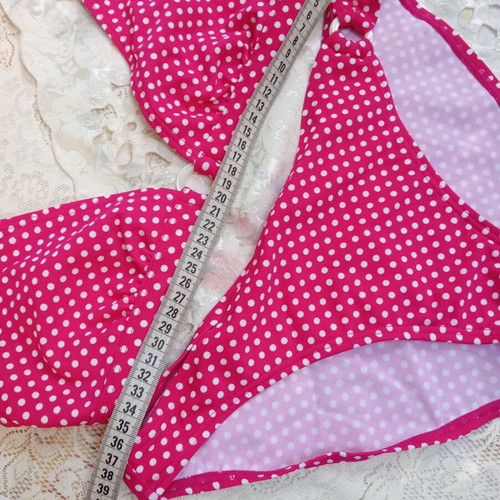 Next polka dot bikini in fuchsia and white, new, UK 14