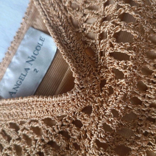 Angela Nicole crochet top and cardigan set, size Medium, like new