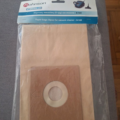 Rohnson R129 vacuum cleaner bags new, pack of 5