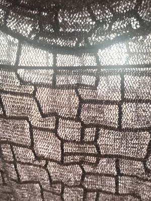 Lurex Top semi-transparent gray-silver, like new, size M
