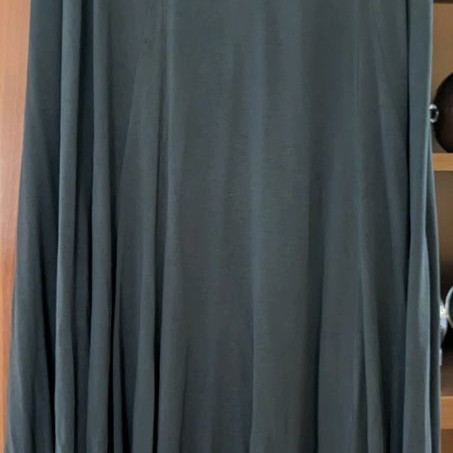 Long mako dress khaki used, draped fabric Mia