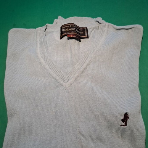 Marlboro Men's Cotton Sweater Like New, Blue, Size L