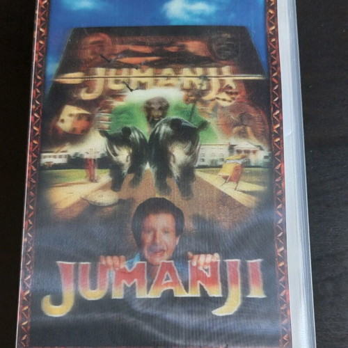 Jumanji VHS tape with Robin Williams, 3D cover, Greek subtitles