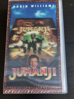 Jumanji VHS tape with Robin Williams, 3D cover, Greek subtitles