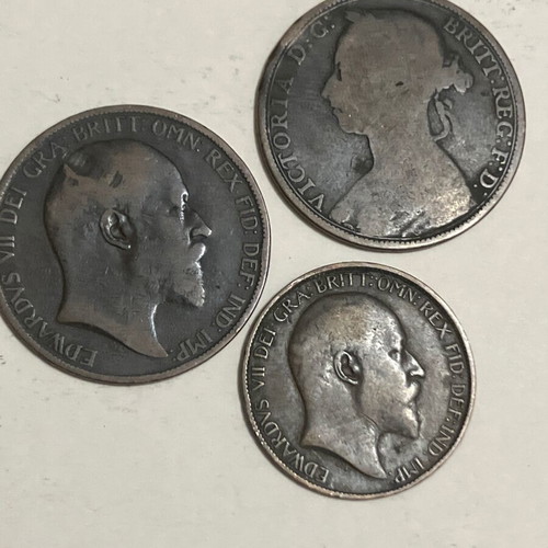 Lot of 11 European coins used, silver and copper 1835-1945