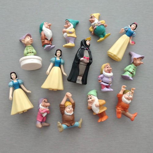 Snow White and The Seven Dwarfs Disney McDonald's Collectable Figures bundle of 14 used