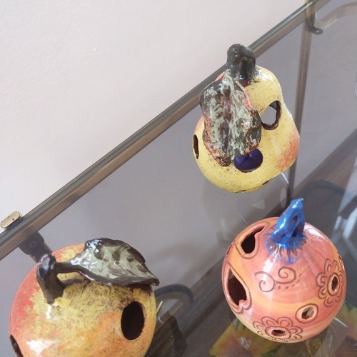 Mini handmade ceramic candle holders autumn cozy