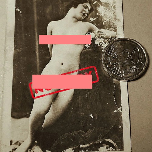 Vintage artistic nude photograph used, early 20th century