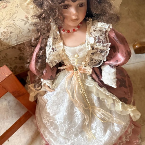 Large vintage porcelain doll