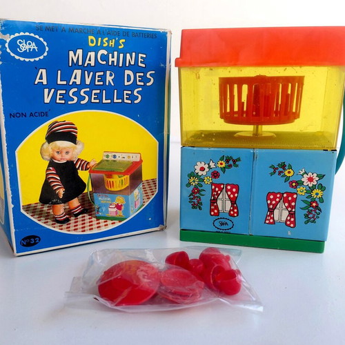 Crystal washing machine toy Solpa 1970s battery operated