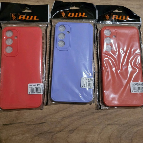 Samsung A55 5G phone cases new, set of 3, fuchsia and red