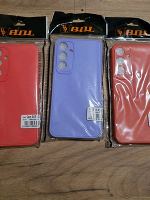 Samsung A55 5G phone cases new, set of 3, fuchsia and red