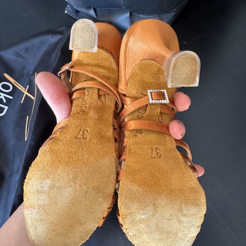 Fok Dance Latin Dance Shoes EU Size 37, like new, orange copper